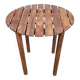 Round solid wood table