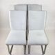 Grey Chairs on aluminium legs fully restored, Set of 4