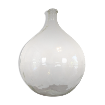 Dame-jeanne ancienne transparente 60L, esprit campagne