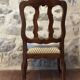 Antique dining set. Table 1.58 m x 1.10 m + 6 chairs from the 1920s.