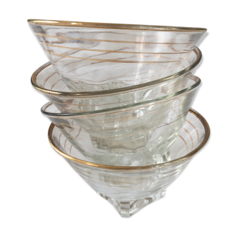 Lot de 4 coupelles art déco