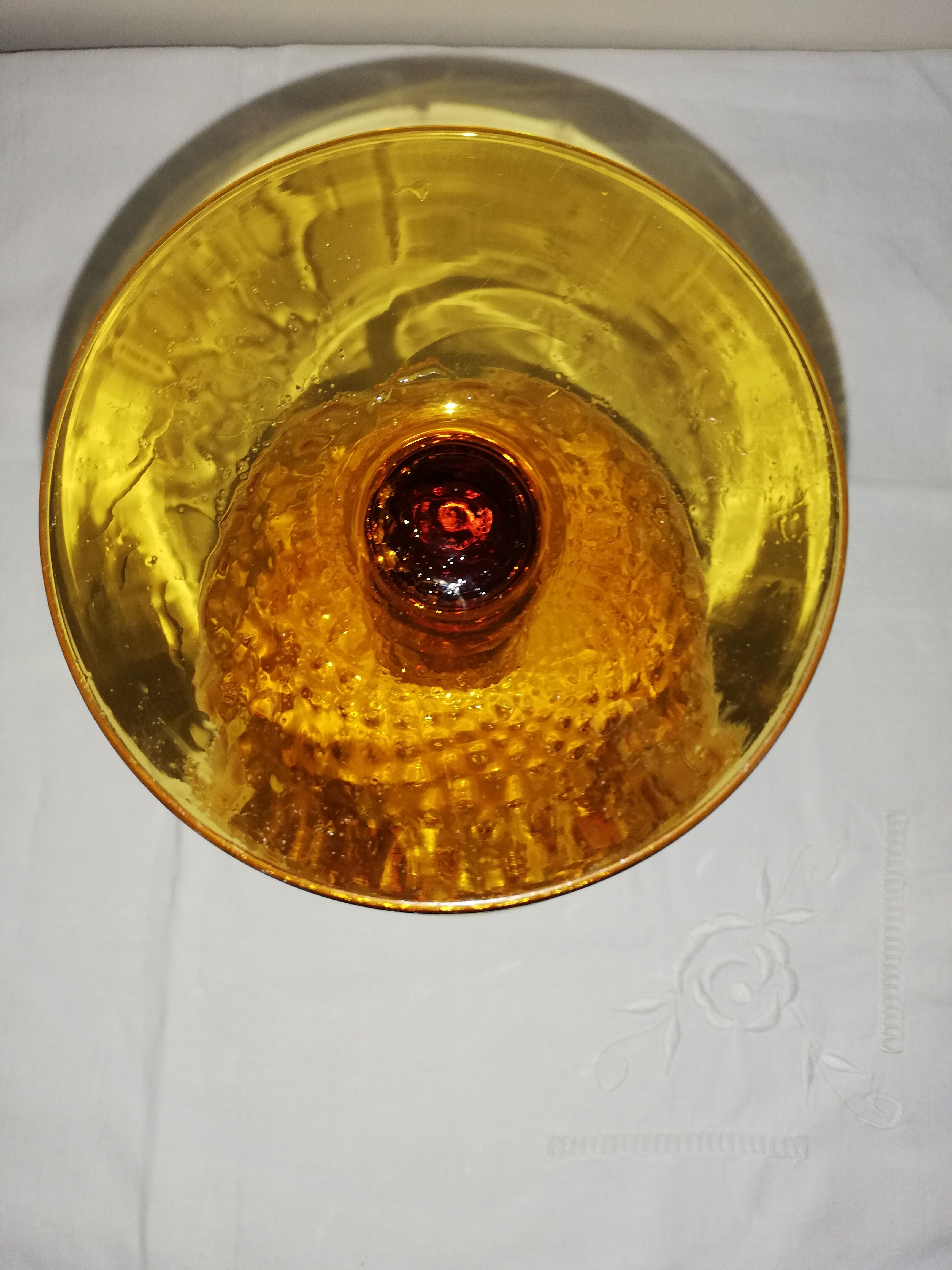 Vase verre ambre