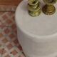 Sculptural side table in tadelakt