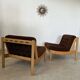Old modular living room 7 armchairs and vintage Scandinavian design coffee table from the 60s