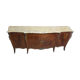 Buffet bas marquèterie bronze et dessus en marbre