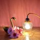 Vintage amber glass tulip walker