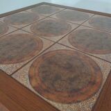 Danish ceramic and teak coffee table, 1960s