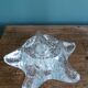 Star candle holder in glass or bubbled crystal, Biot style