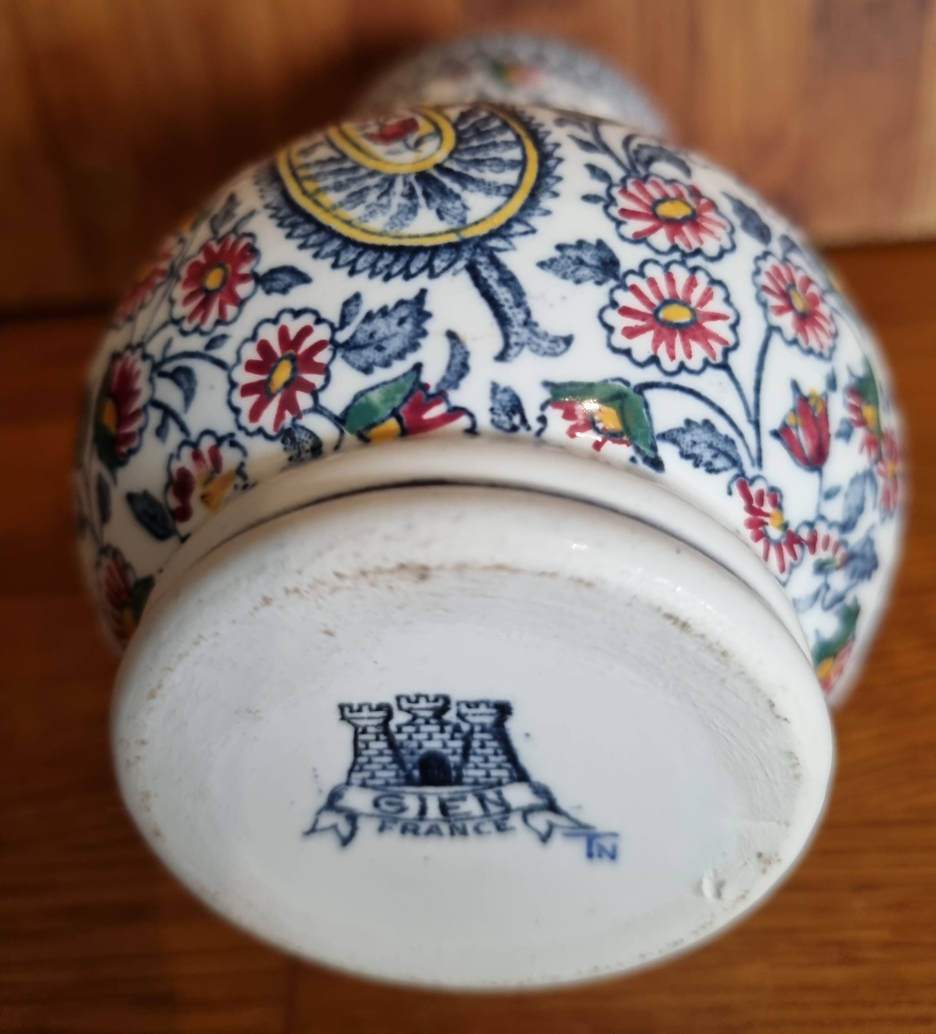 Small vase Gien Cachemire 1938-1960