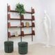 Mid century teak wall shelving unit 1950s
