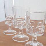 Ensemble de verres en cristal années 70