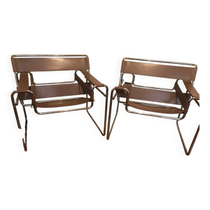 Paire de fauteuils wassily - marcel