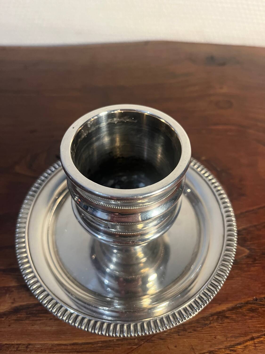 Silver-plated table candlestick