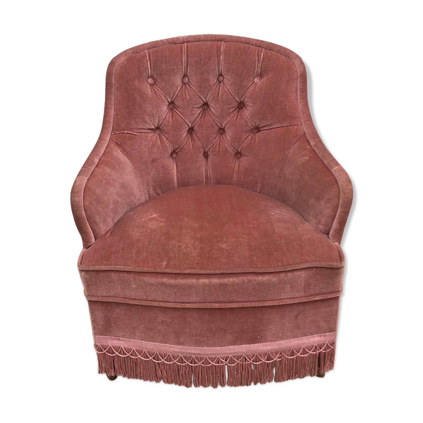 Pink padded chair