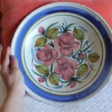 Large old ceramic and rose dish