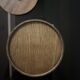 Danish teak wood ice bucket with brass handles, 1950s design