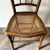 Wooden and cane bistro chair