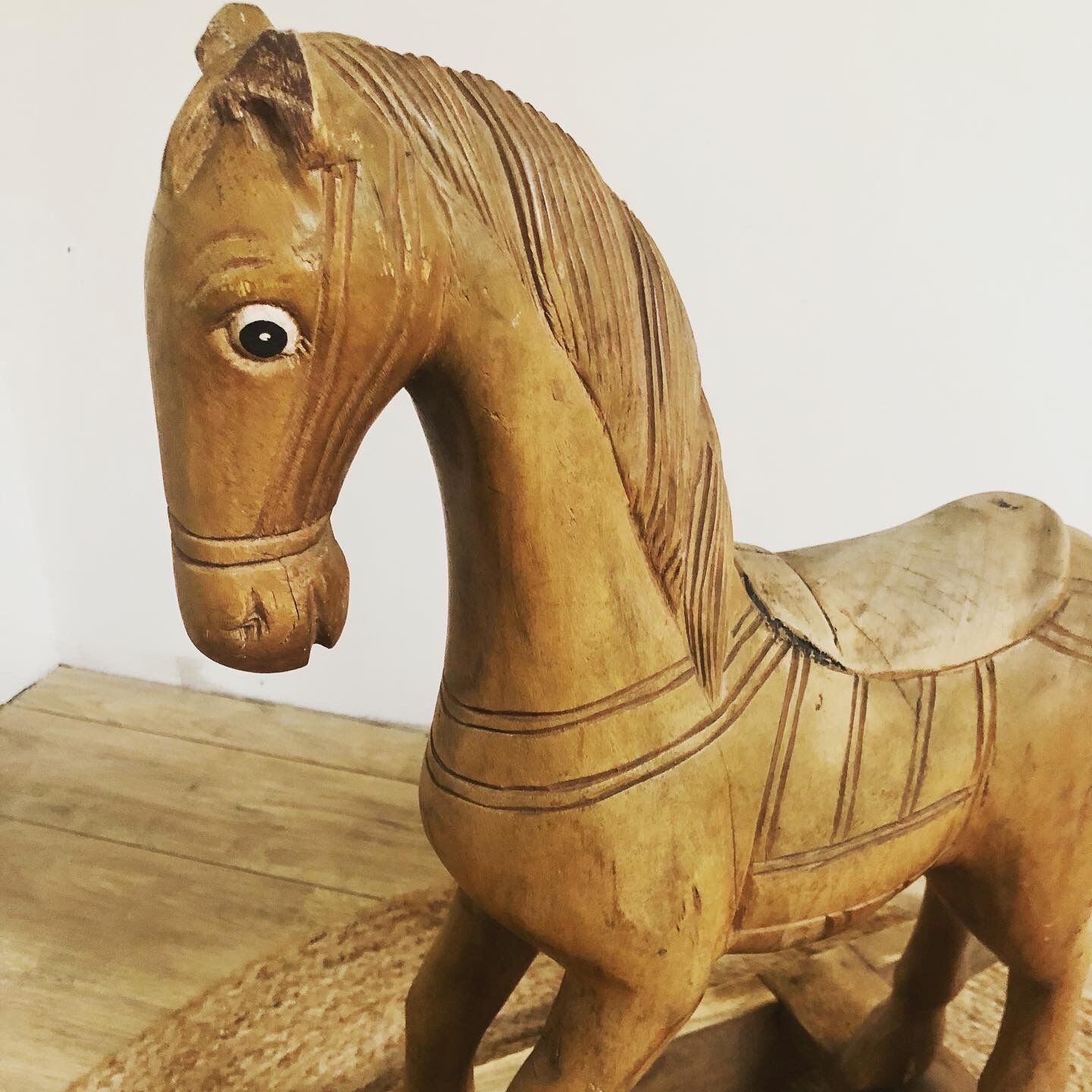 Wooden rocking horse