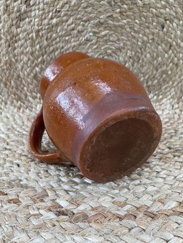 Glazed terracotta pitcher, early 20th century