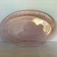 Oval pink glass plate model Rosaline Arcoroc