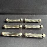 6 Knife rests – Silver-plated bronze – Art deco
