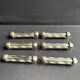 6 Knife rests – Silver-plated bronze – Art deco