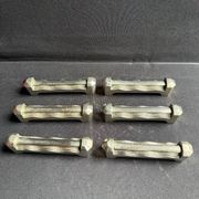 6 Knife rests – Silver-plated bronze – Art deco