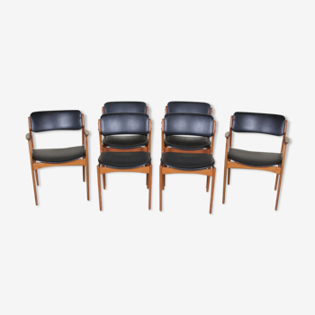 Ensemble de six chaises danoises c1960