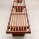 Vintage wooden slatted bench – 309 cm – Modernist design