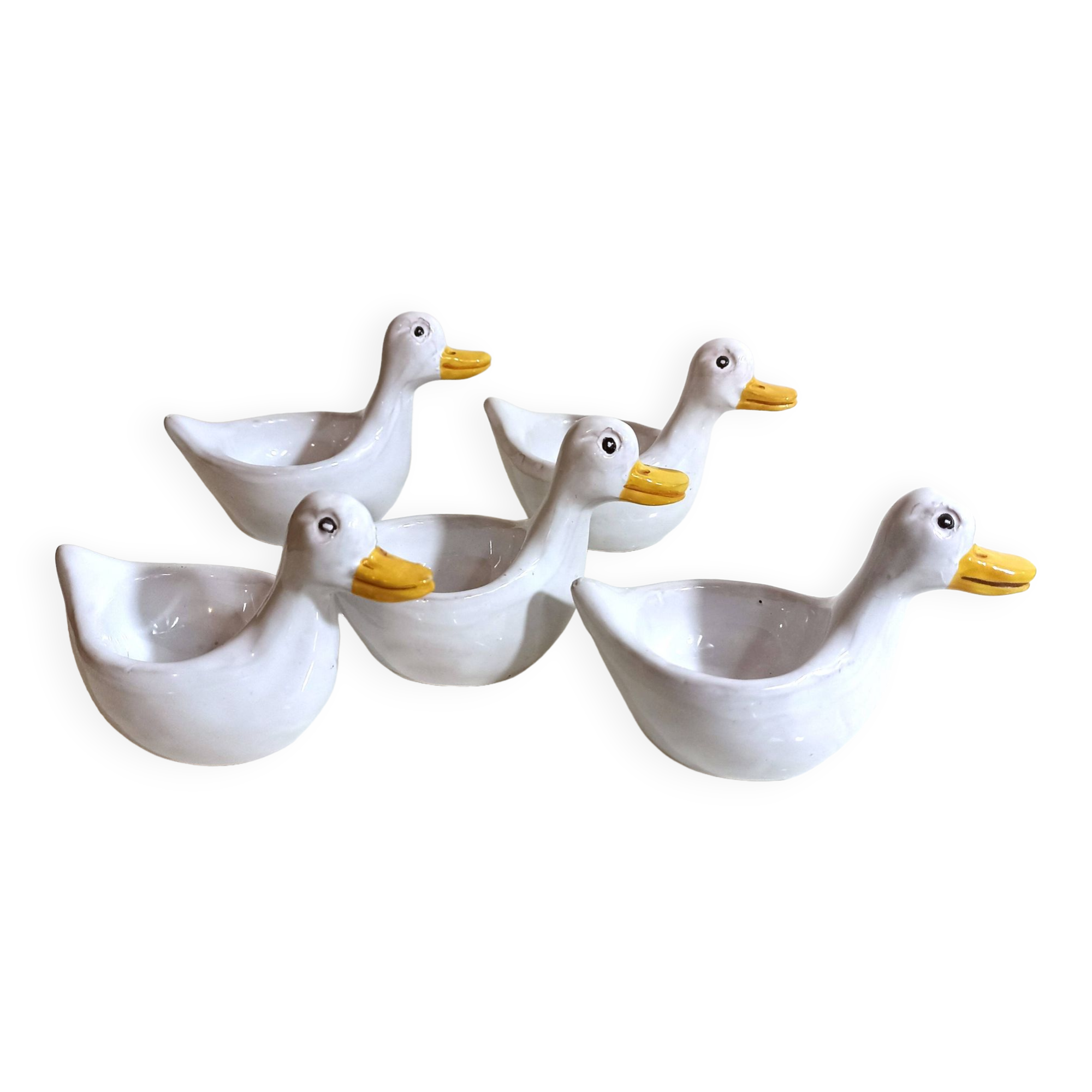 Lot de 5 coquetiers canard vintage