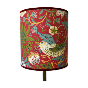 Abat-jour oiseau et fleurs, style William Morris