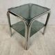 Vintage chrome sofa tip and smoked glass