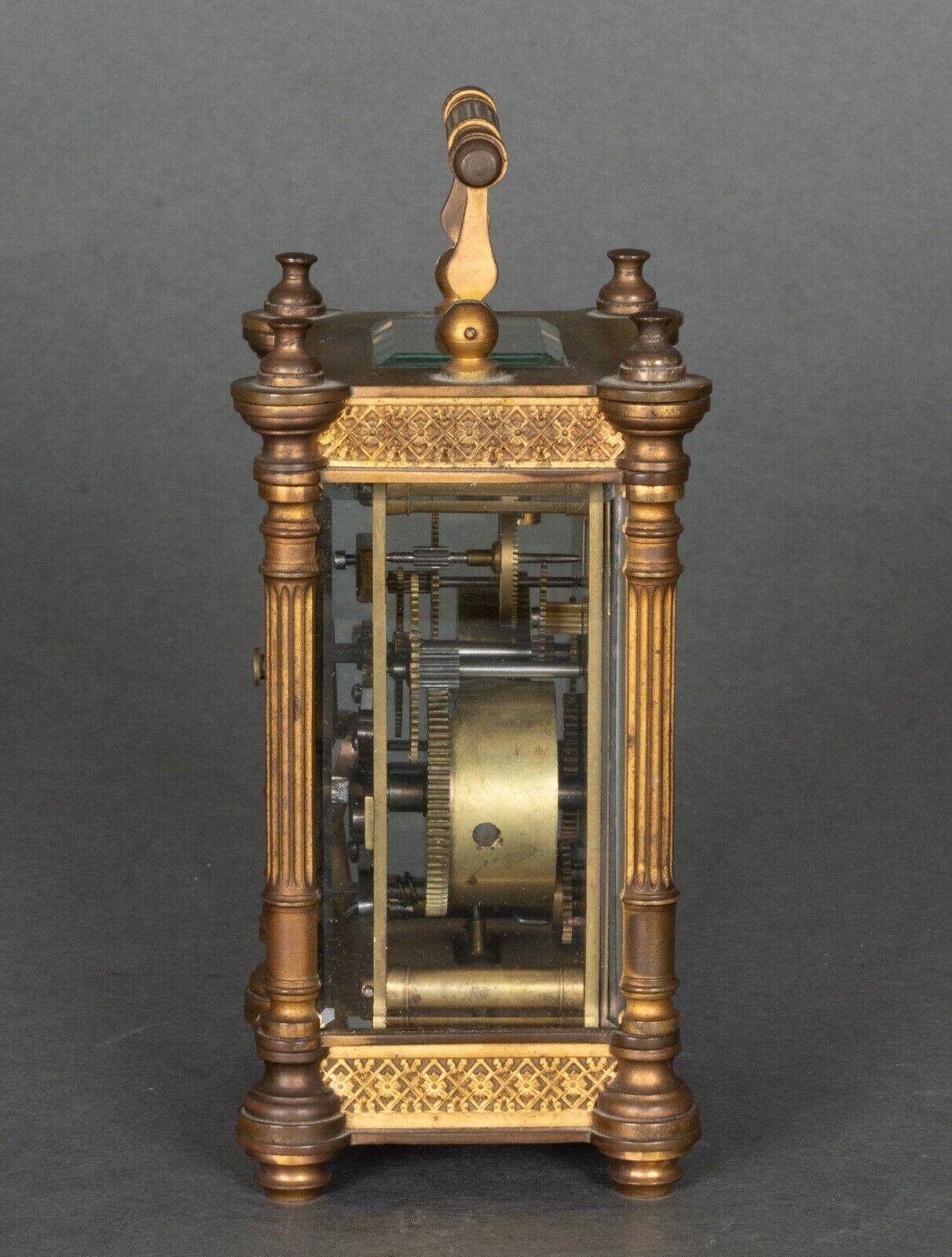 Clock Tiffany & Co New York officer's clock skeleton columns