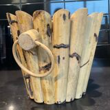 Vintage rattan pot cover D32cm