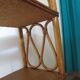 Wooden and rattan bookcase, 1970s-1980s