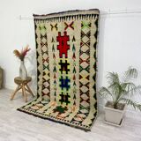 Handmade wool Berber rug 233 X 136 CM