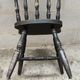 Series of 4 bistro western chairs solid wood black patina