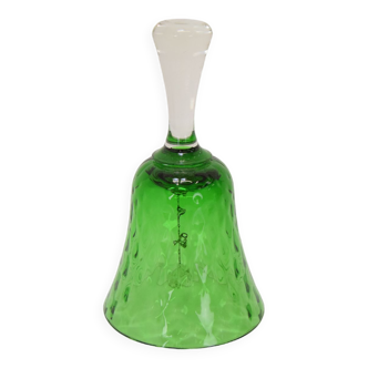 Vintage Glass Bell, Glasswork Novy Bor, 1950's.
