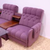 Ensemble de salon vintage bloc de l'Est, Tchécoslovaquie, 1980