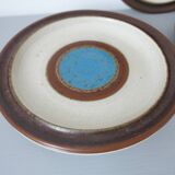 10 dessert plates in Denby enamelled stoneware made in England