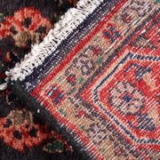 Long Vintage Oriental Runner Rug, Herati Wool Handwoven Hallway Carpet, 85 x 365