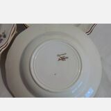 5 hollow plates Sarreguemines model Agreste
