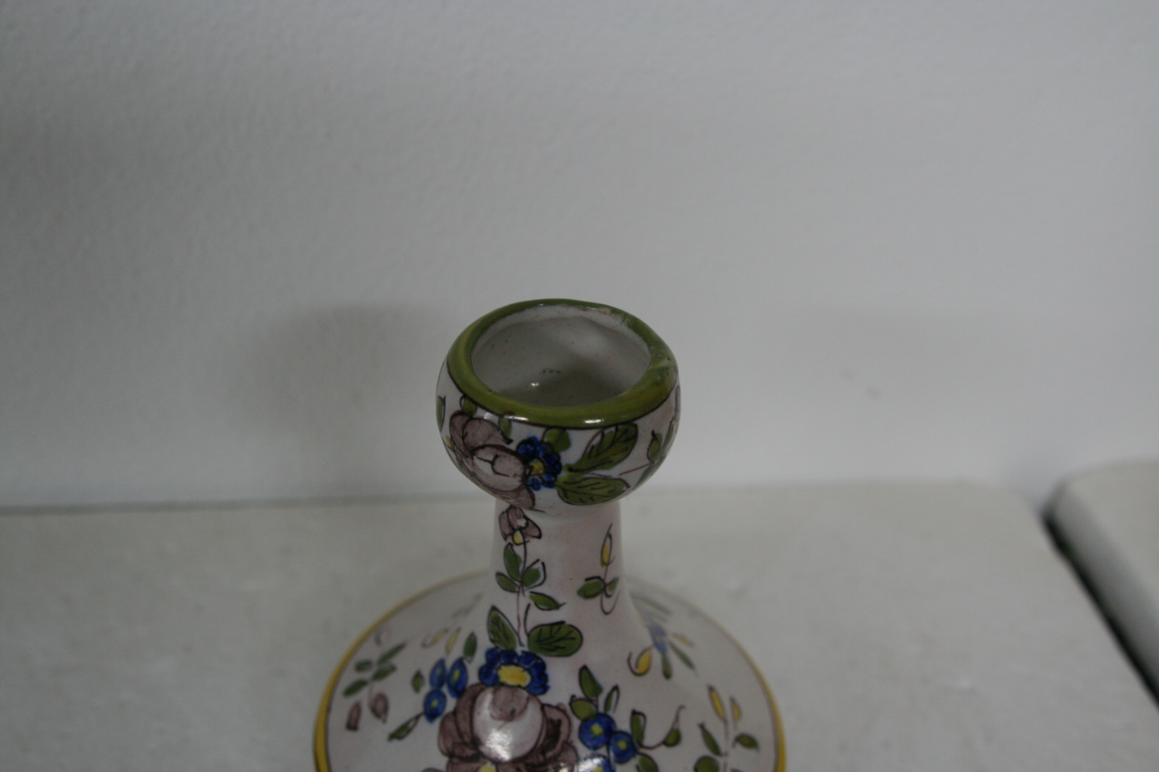 Soliflore vase faience of Martres Tolosane decor floral