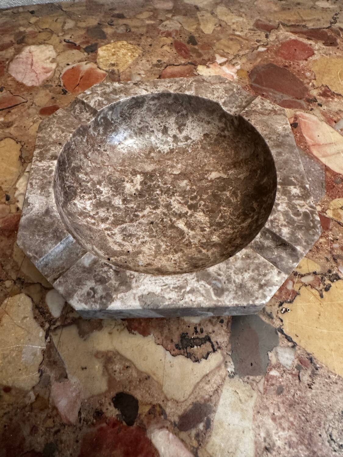 Ashtray, marble catch-all.