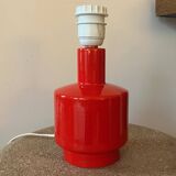 Vintage red ceramic lamp - 1960s / 1970s