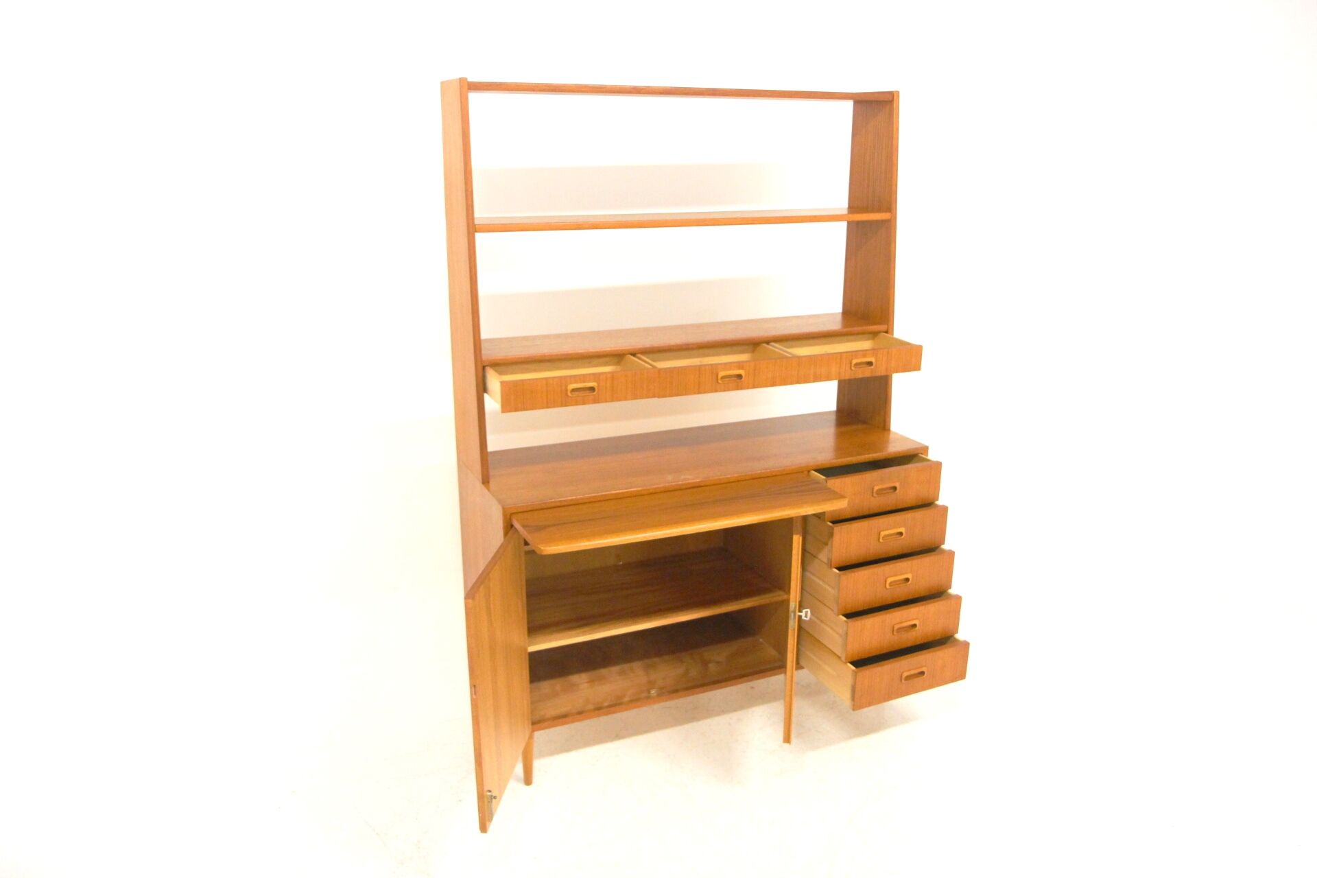 Secrétaire scandinave en teck Suède 1960