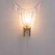 Pair of Italian Murano Iridescent Glass and Brass Wall Sconces