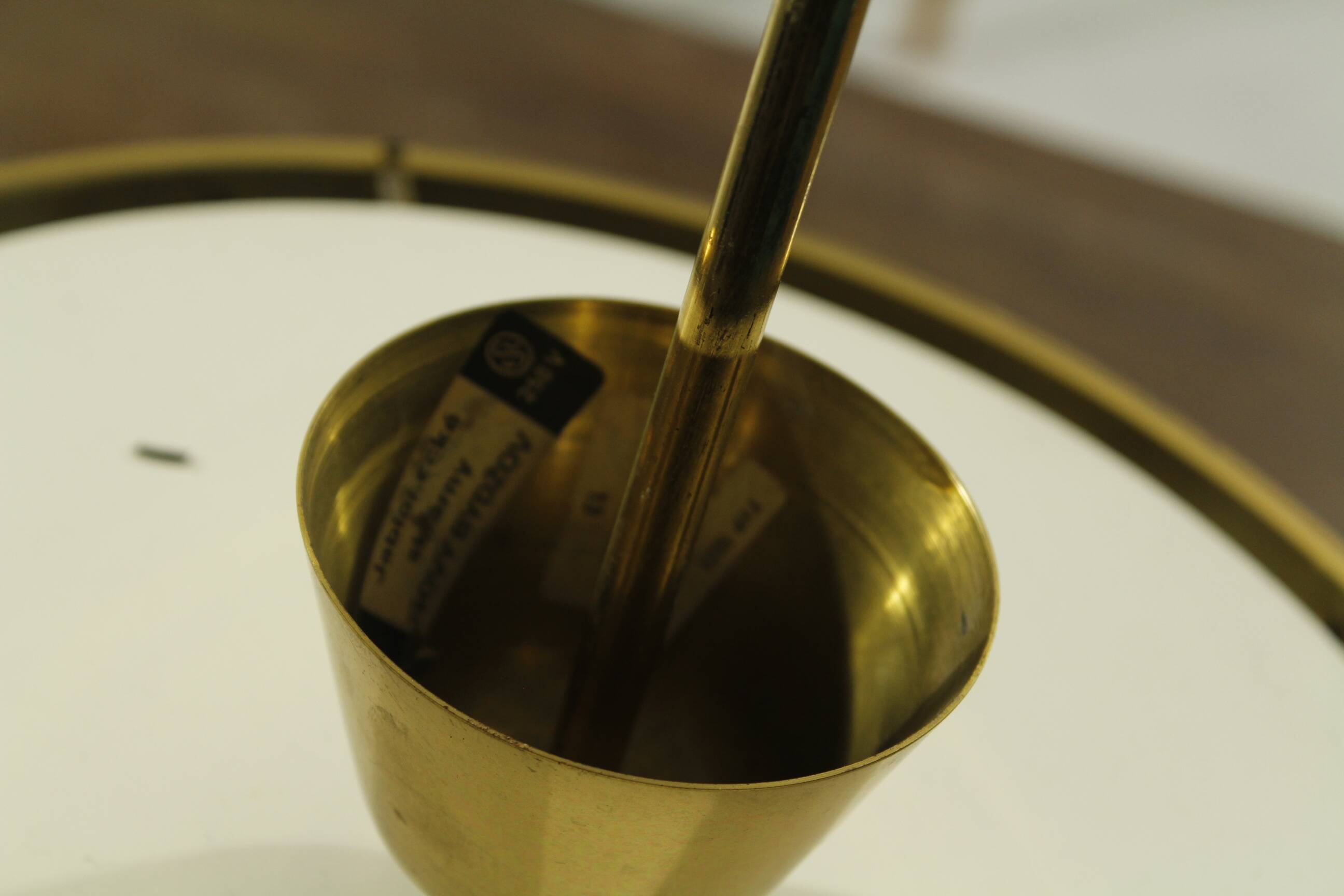 Crystal Glass and Brass Pendant by Jablonecké Sklárny