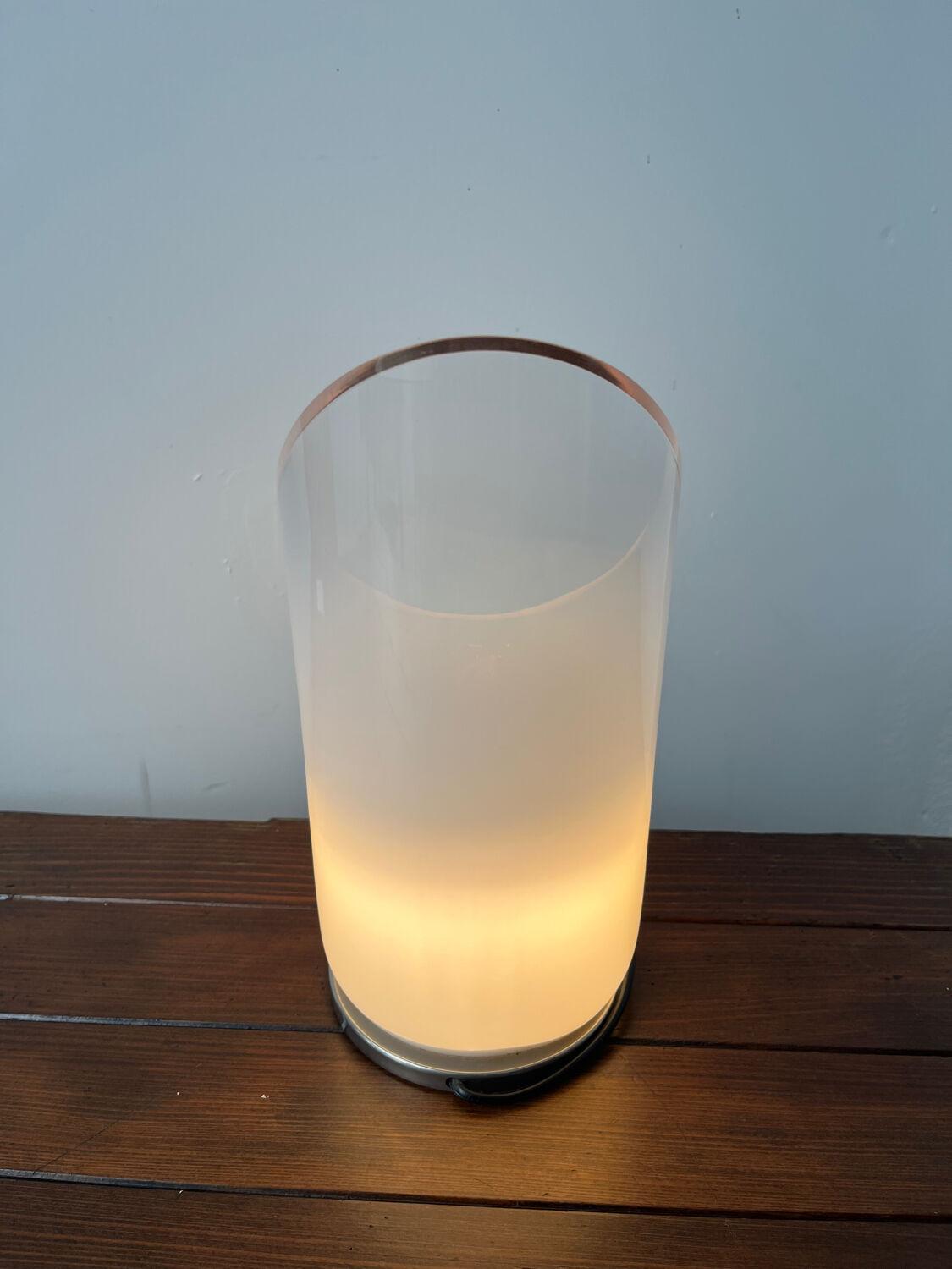 Leucos desk lamp in Murano glass, Italy, 1970.