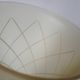 Bell-shaped lampshade - Amber glass engraved with lines - c. 1940